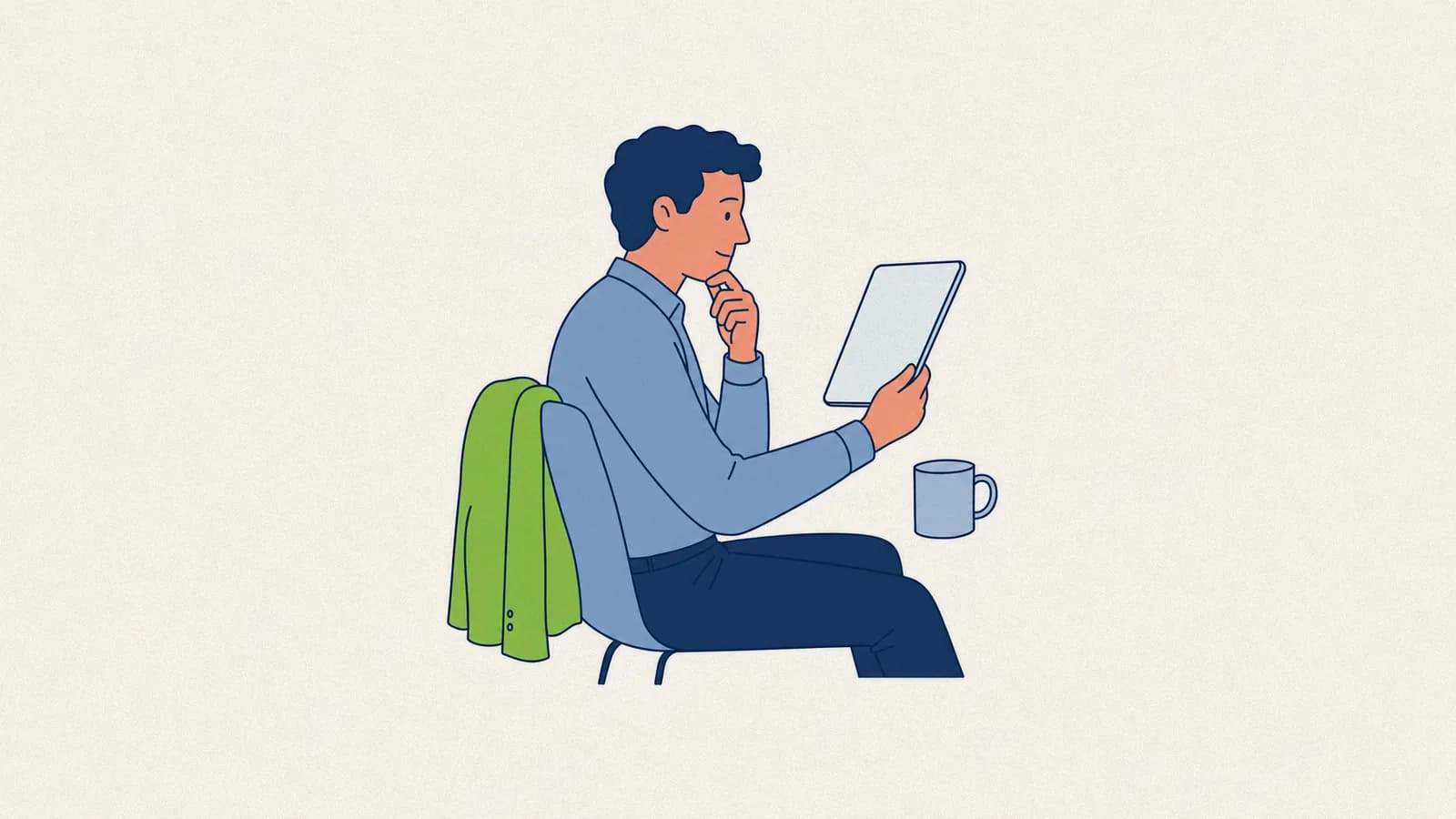 Candidate completing a psychometric assessment questionnaire before an interview