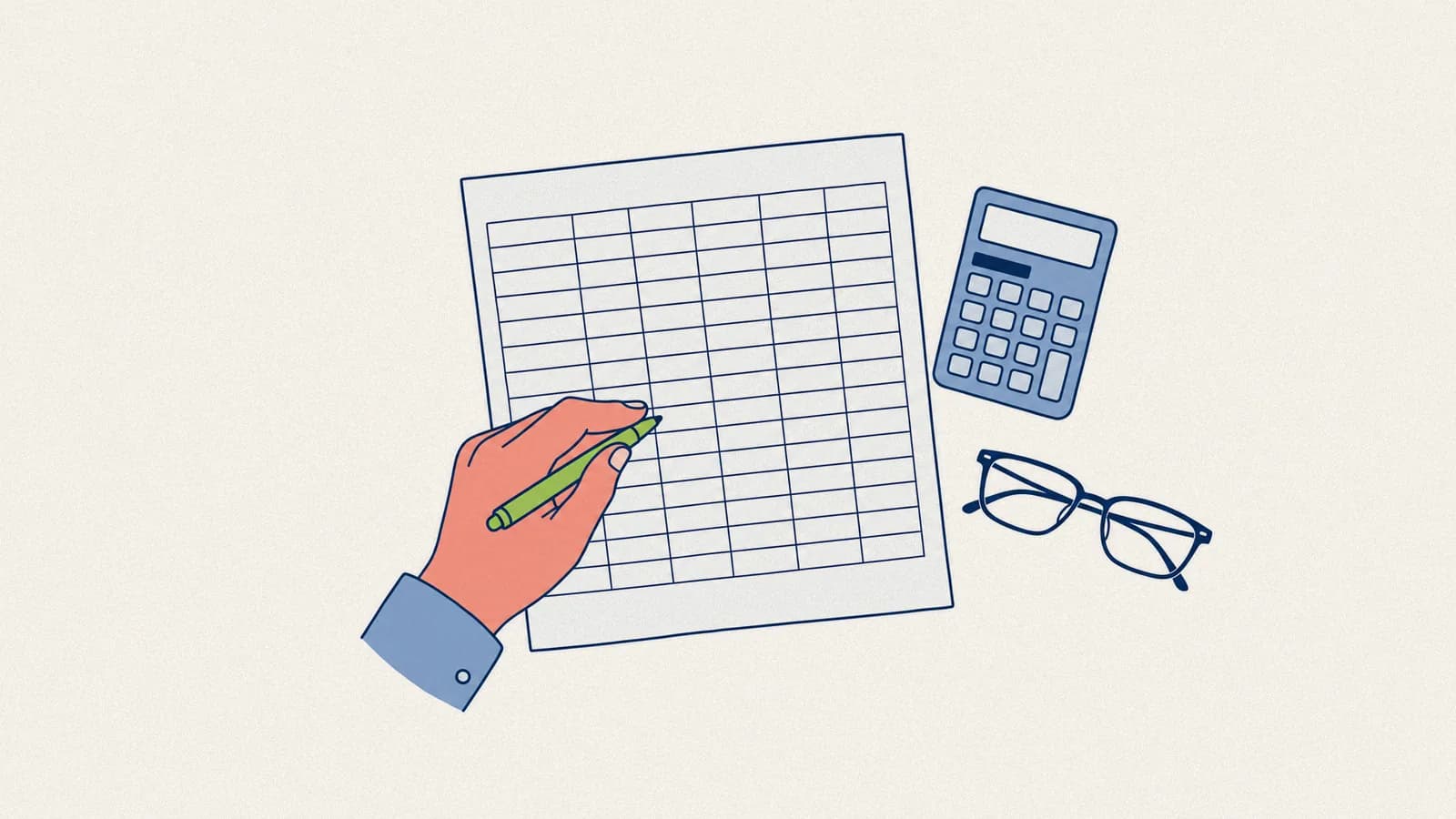 A printed pay grid being marked up after the Quebec minimum wage increase