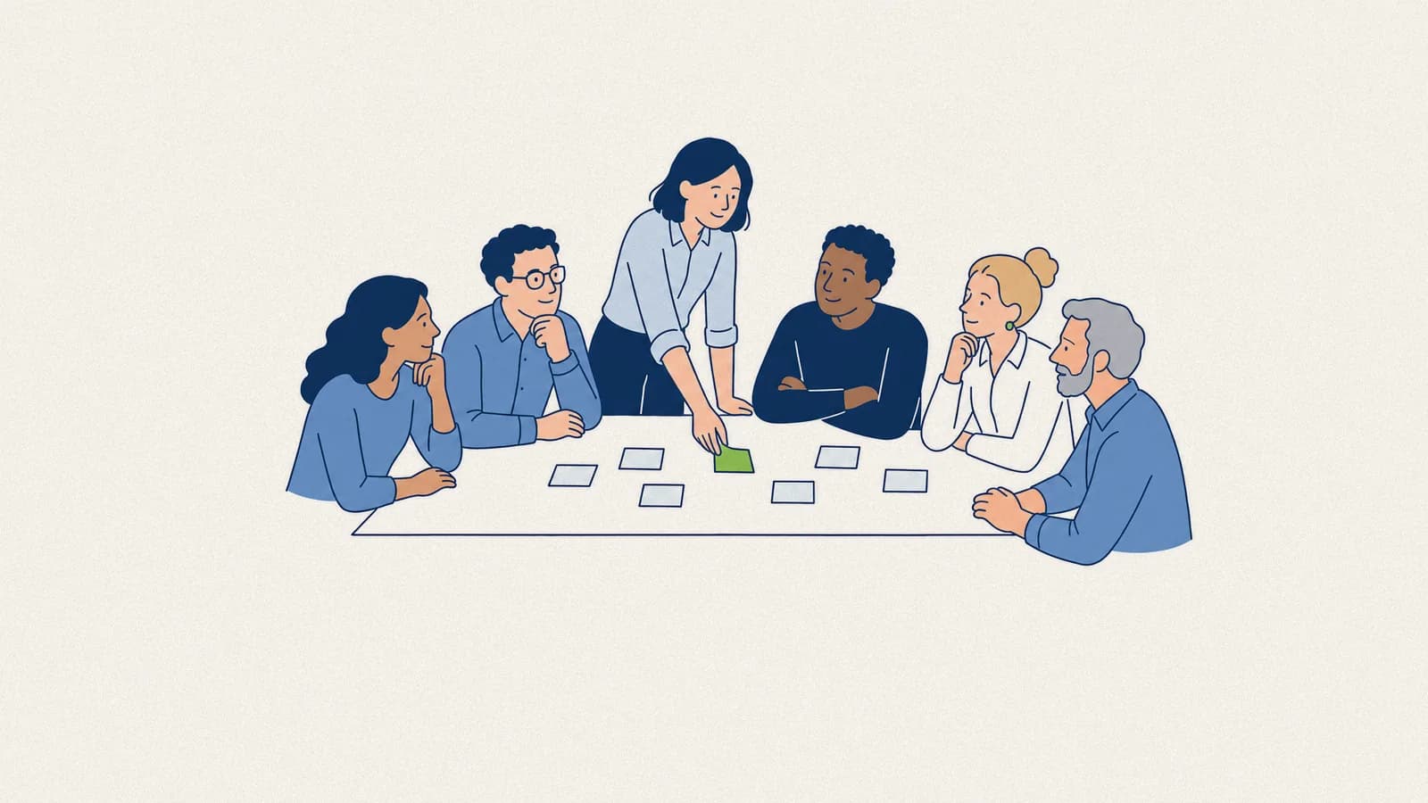 A small team working session where the employee engagement strategy is chosen